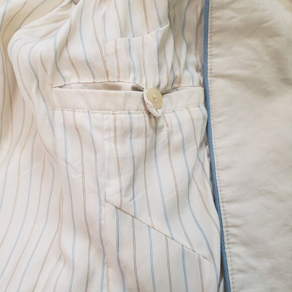 H&M Trench Coat Women's 10 Beige Khaki Cotton Twill Preppy Light Academia EUC - Picture 11 of 16